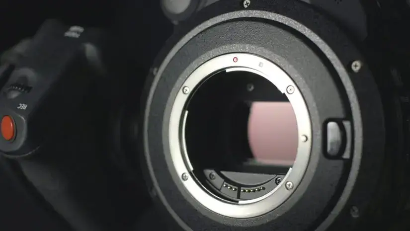 A close-up of a high-resolution sensor
